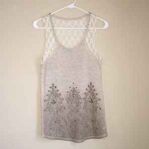 Laced Miss Me tank top